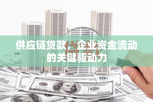 纳溪供应链贷款，企业资金流动的关键驱动力