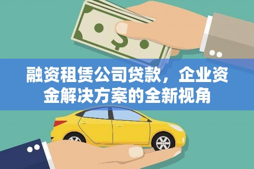 纳溪融资租赁公司贷款，企业资金解决方案的全新视角