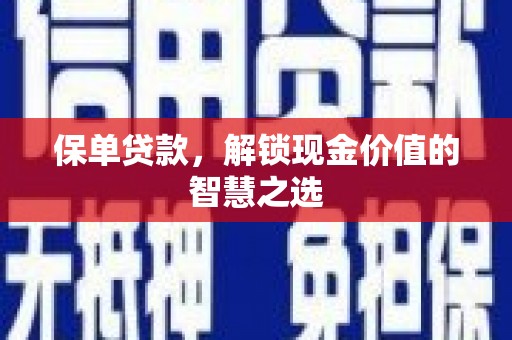纳溪保单贷款，解锁现金价值的智慧之选