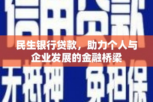 纳溪民生银行贷款，助力个人与企业发展的金融桥梁