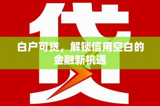 纳溪白户可贷，解锁信用空白的金融新机遇