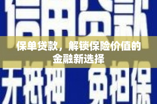 纳溪保单贷款，解锁保险价值的金融新选择