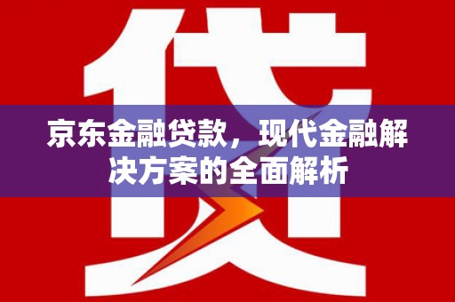 纳溪京东金融贷款，现代金融解决方案的全面解析