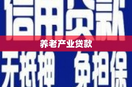 纳溪养老产业贷款