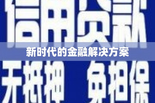 纳溪新时代的金融解决方案