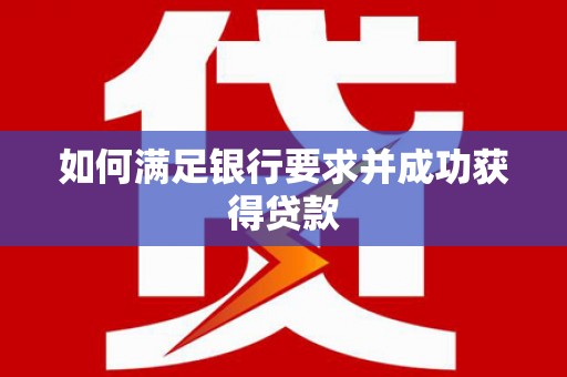 纳溪如何满足银行要求并成功获得贷款