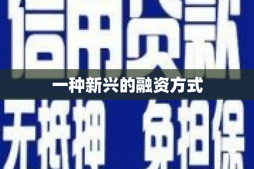 纳溪一种新兴的融资方式